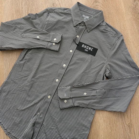 RHONE Other - Rhone Commuter Shirt Mens Small Orso‎ Brown Check Slim Fit Stretch Button Up